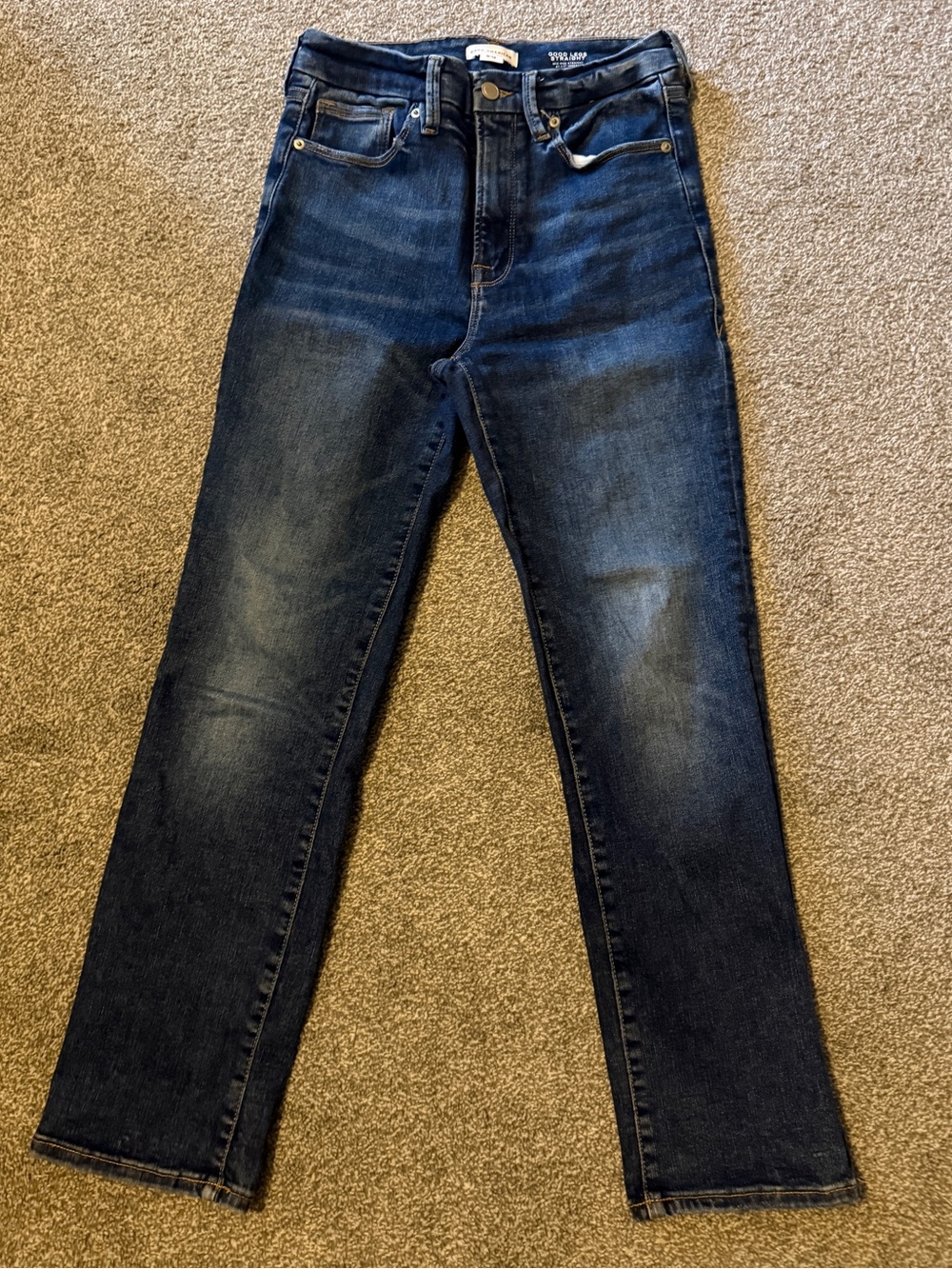 Good American Good Legs Dark Straight-Leg Jeans